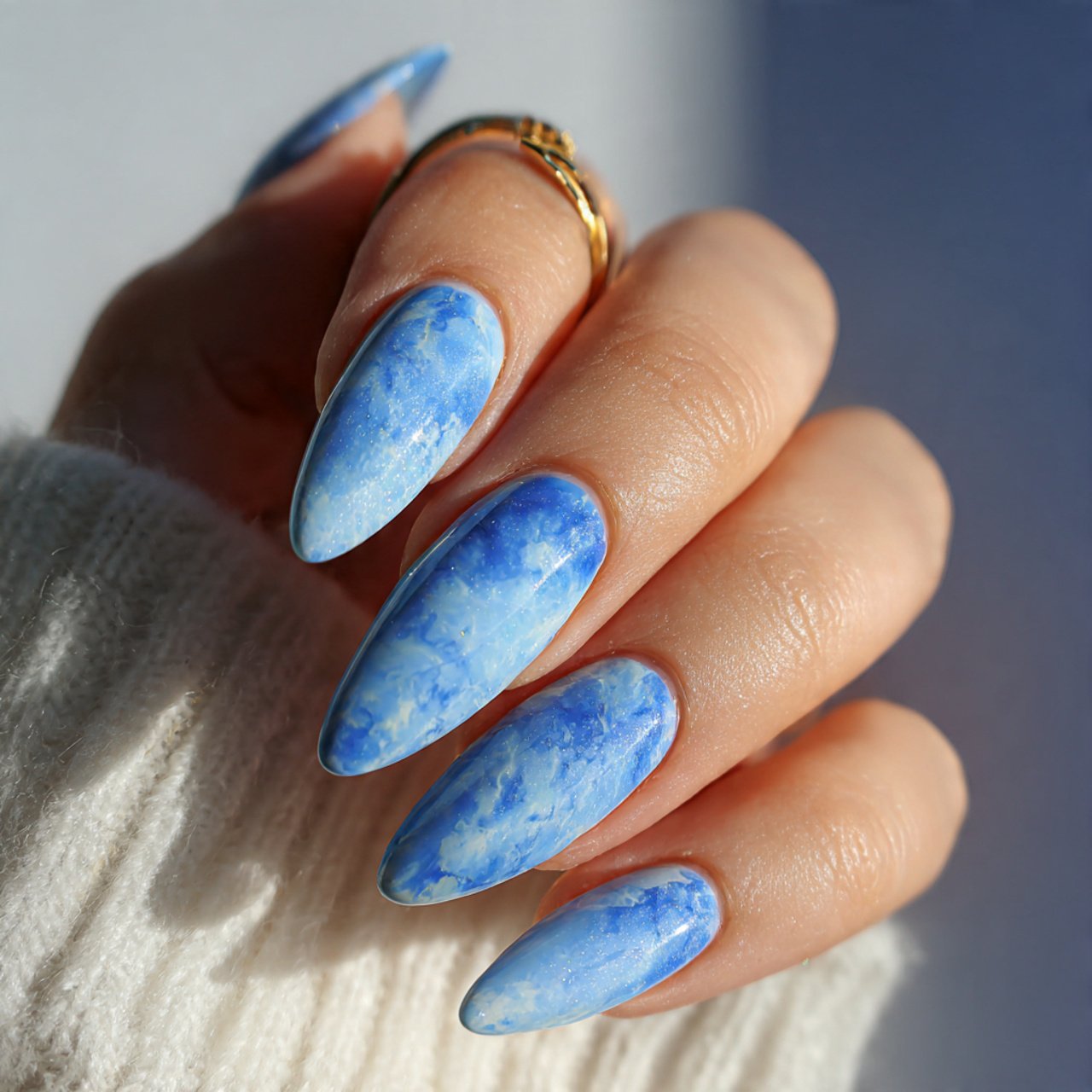 icy blue glazed nails 1