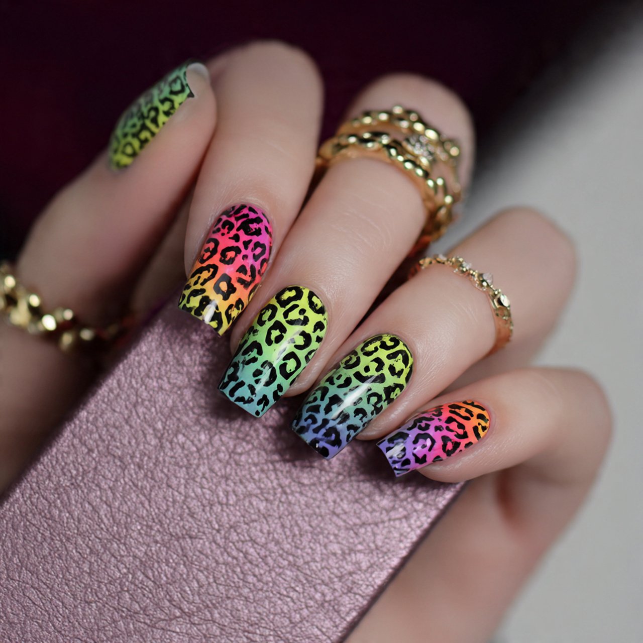jelly leopard nails