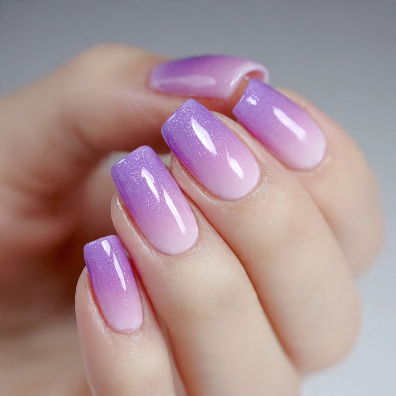 lavender syrup gradient nails