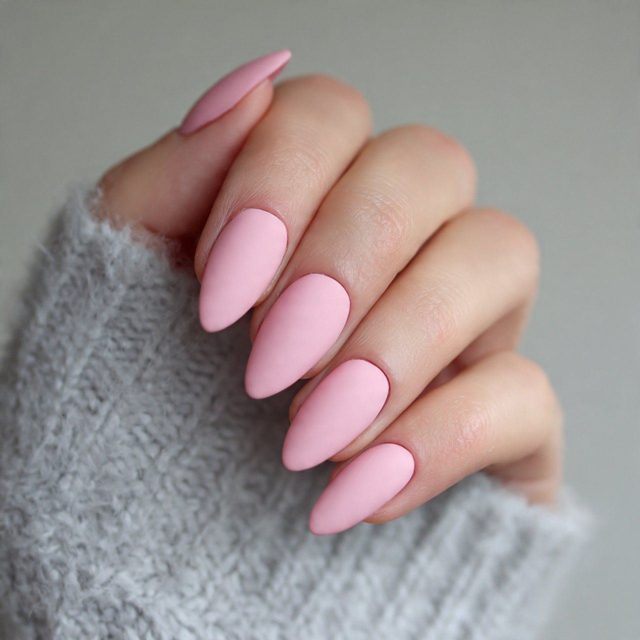 matte blush soft nails