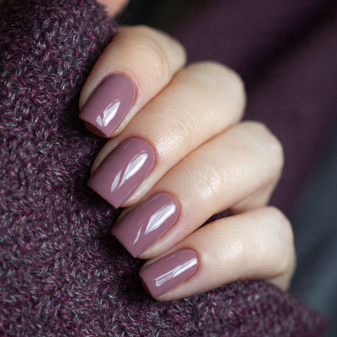 mauve formal nails