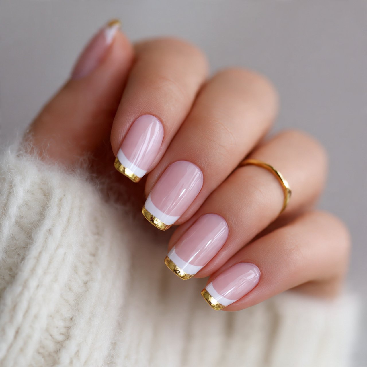 micro french tip nails 1