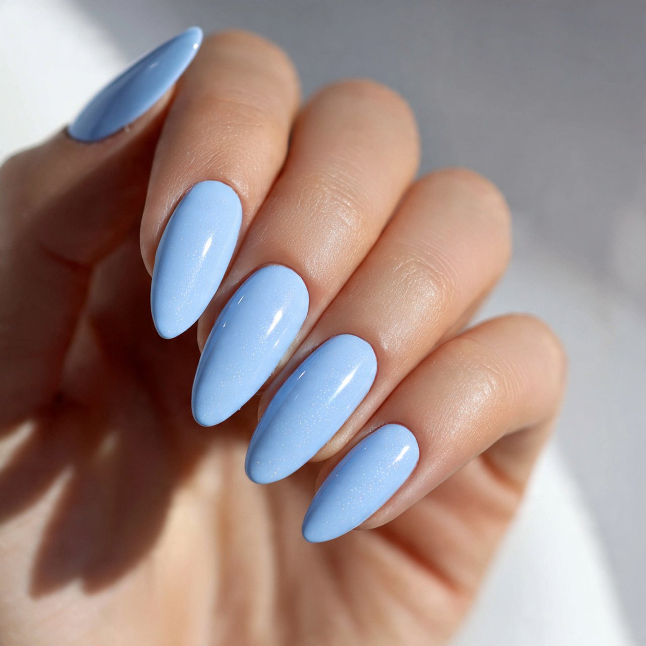 milky sky blue gloss nails 1