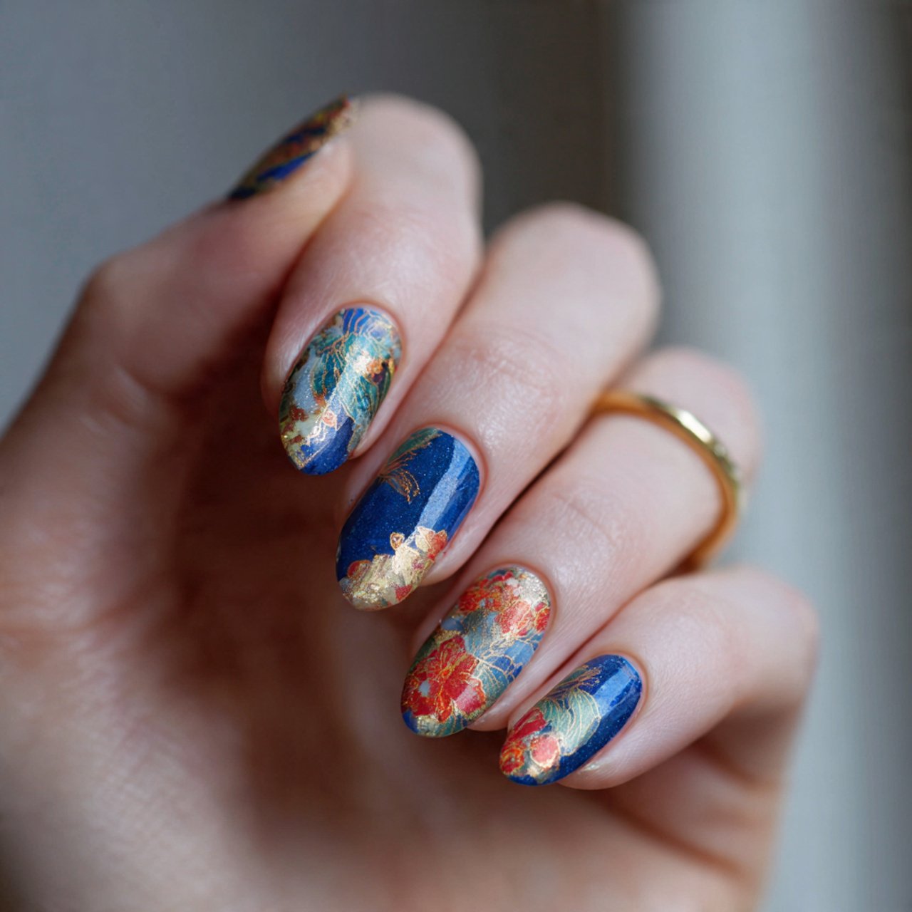 milky white work nails