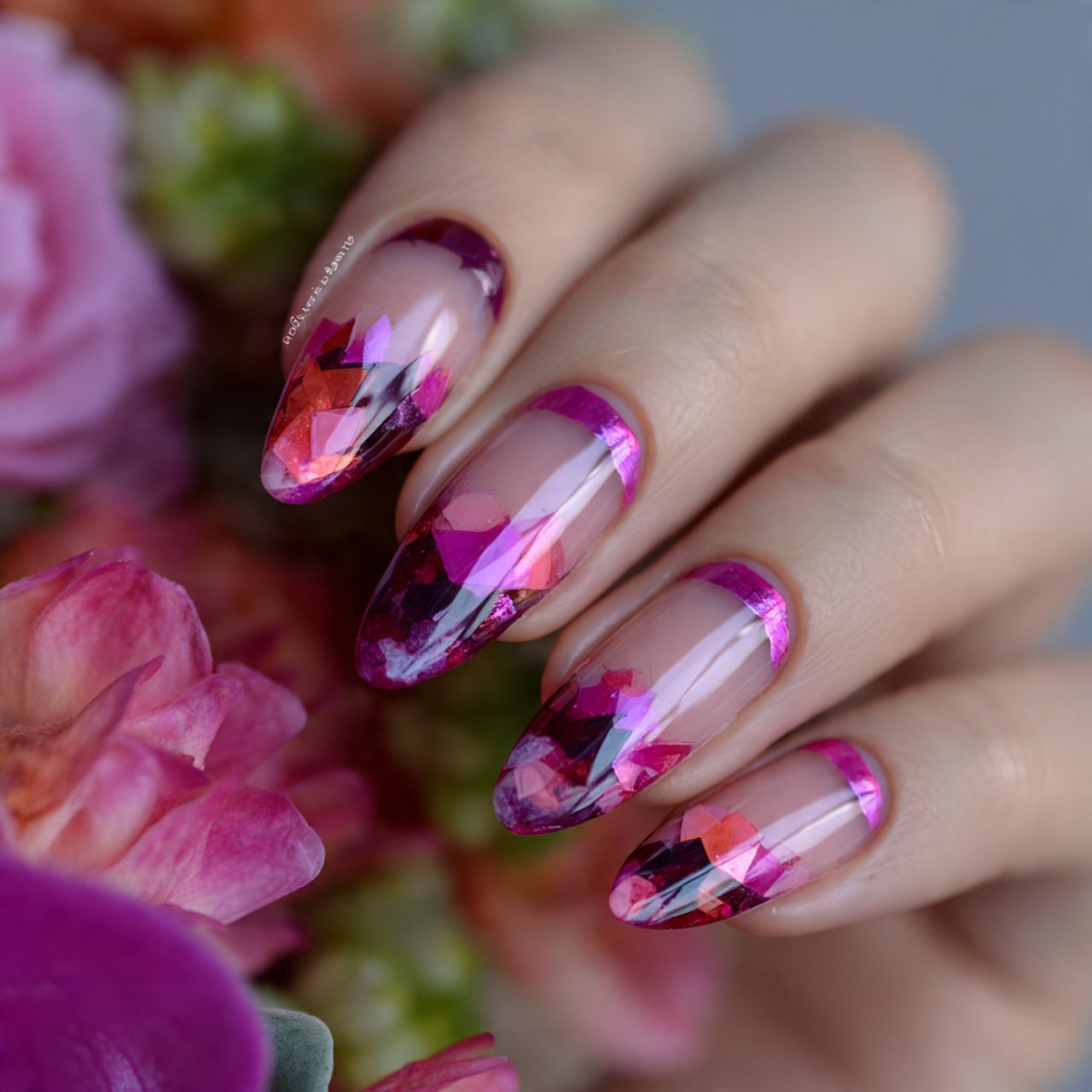 negative space quick nail art nails