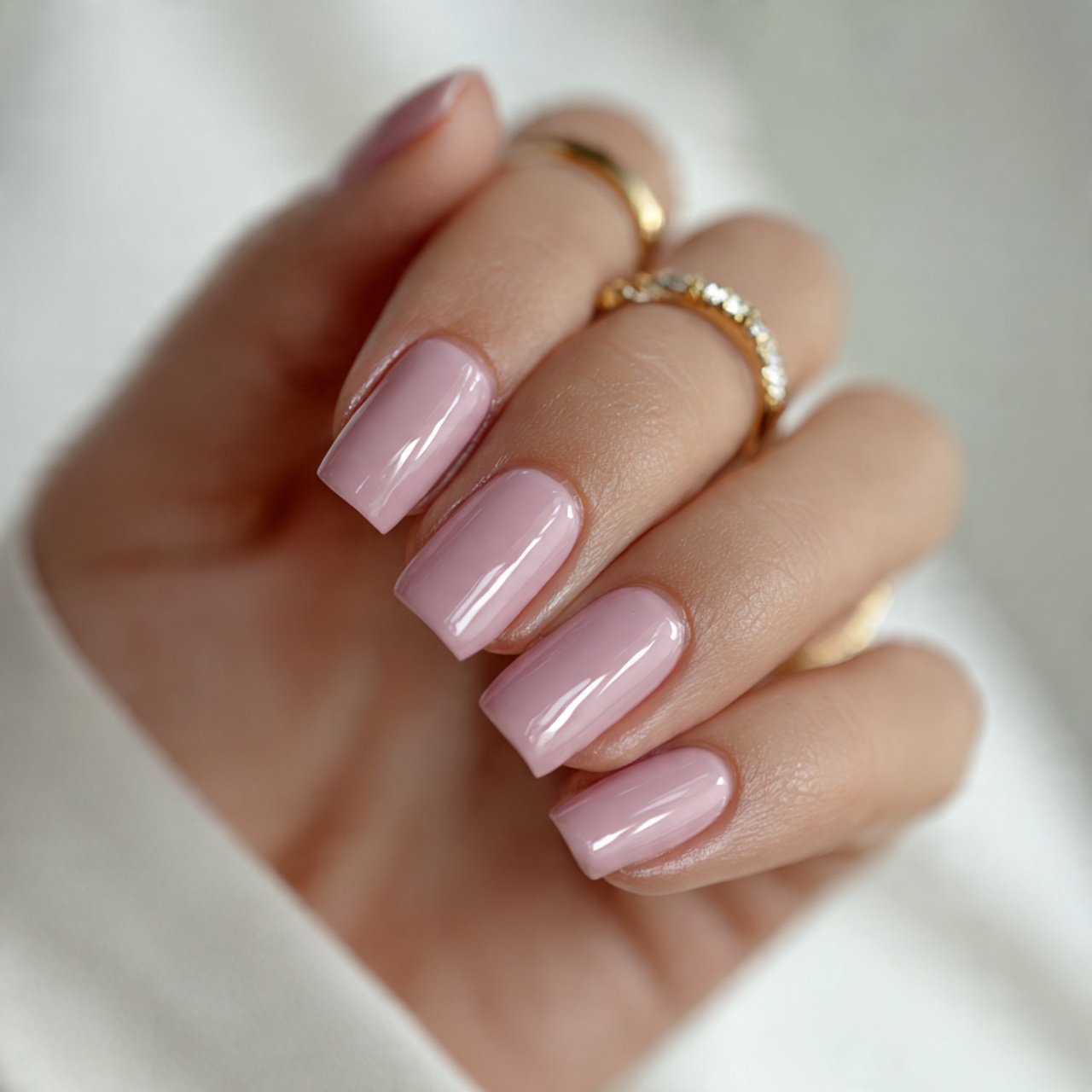 pale mauve work nails
