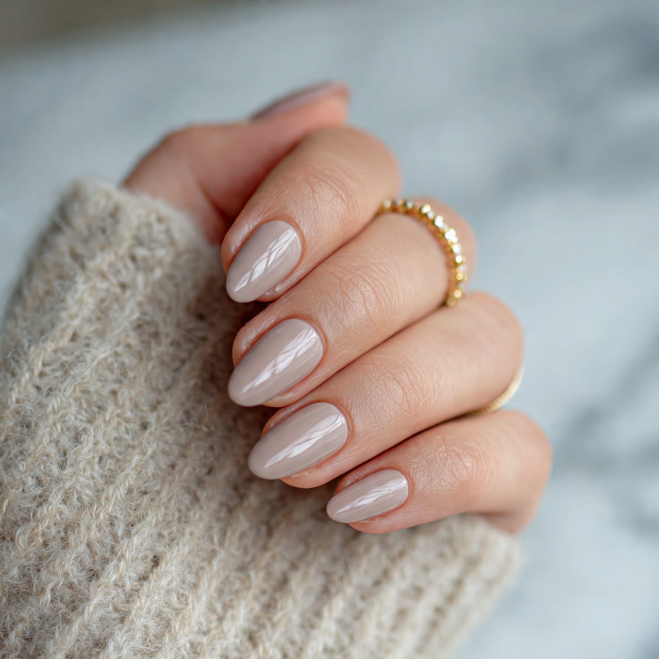 pale taupe formal nails