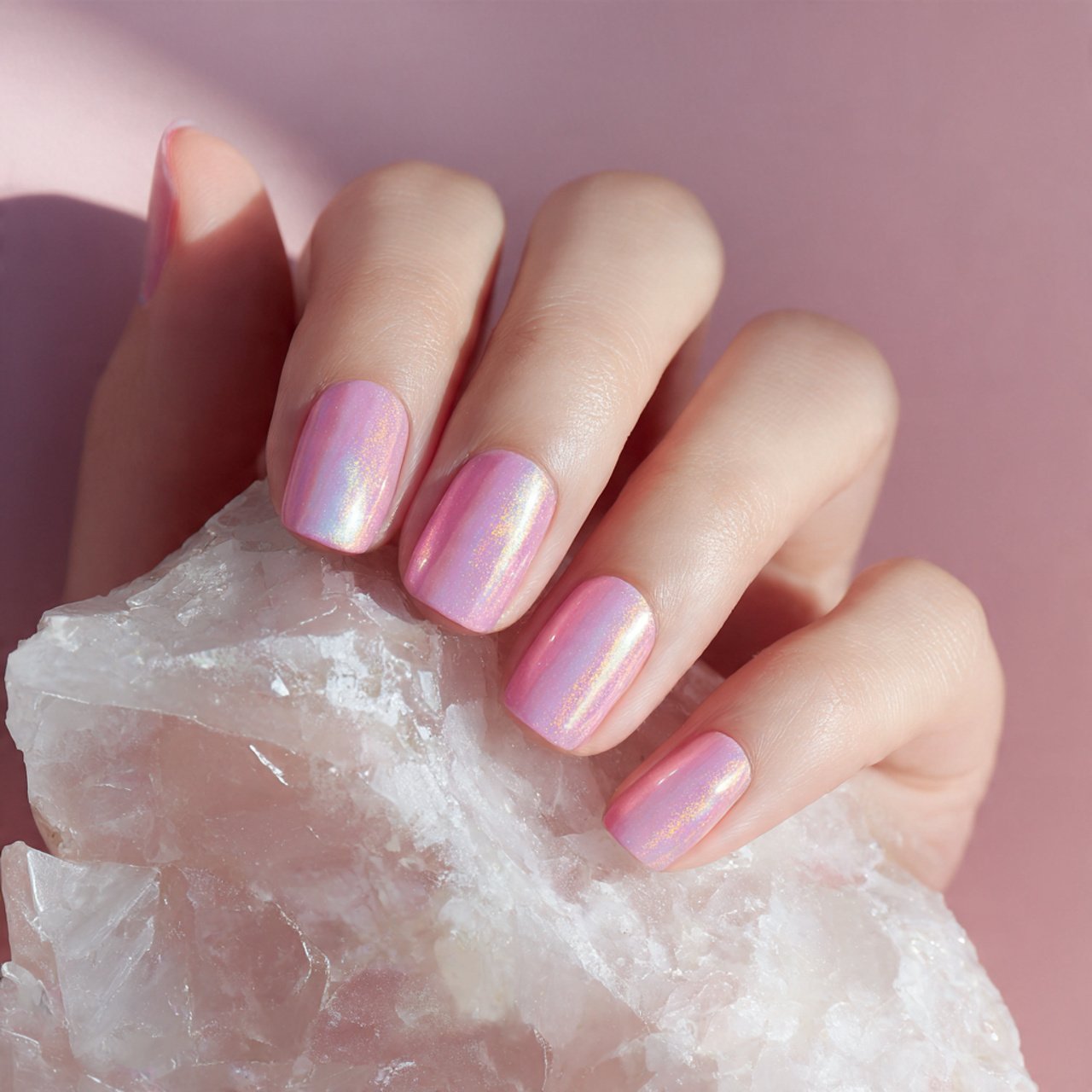 pink aura nails