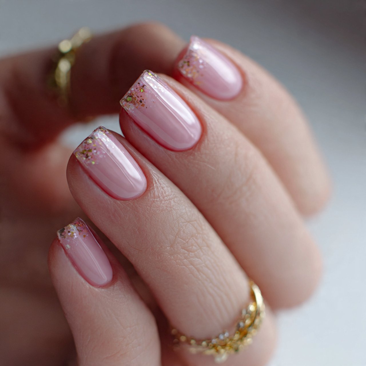 short squoval casual nails