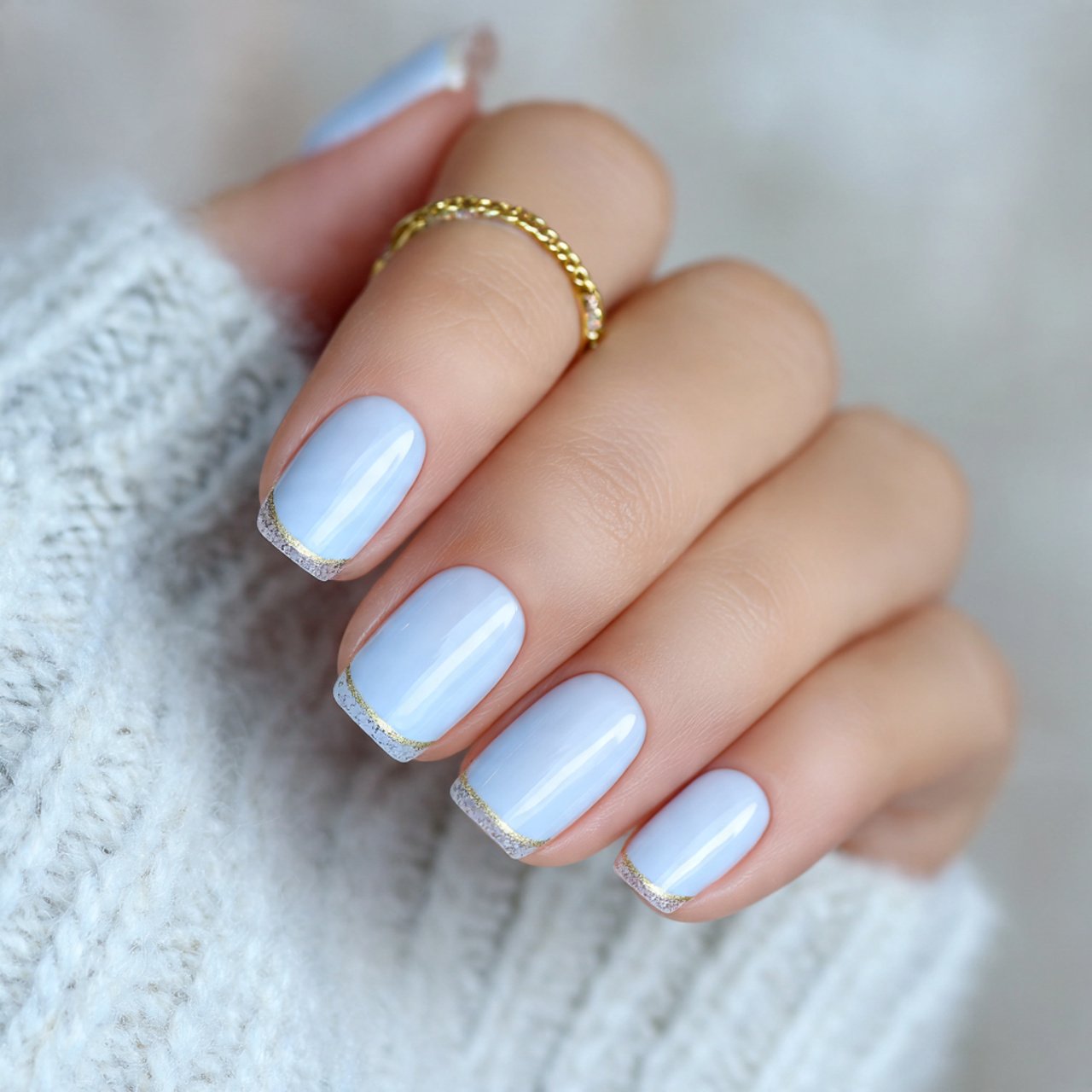 Blue French Tip Nails: 15 Salon-Worthy Ideas That Look Modern, Clean, and Wearable 1 soft baby blue micro french nails