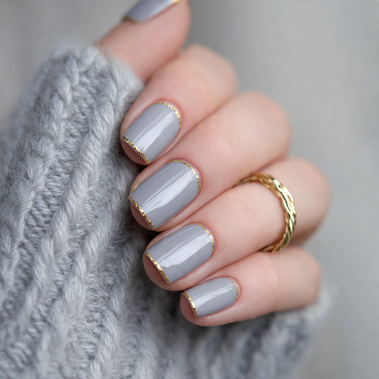 soft gray work nails