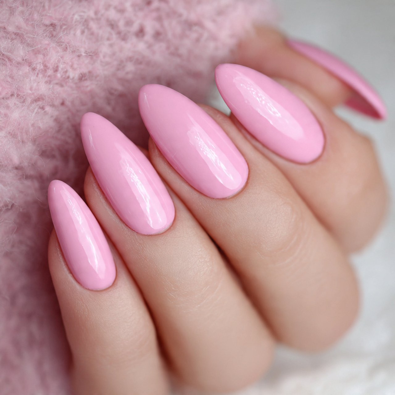 syrup pink gloss nails