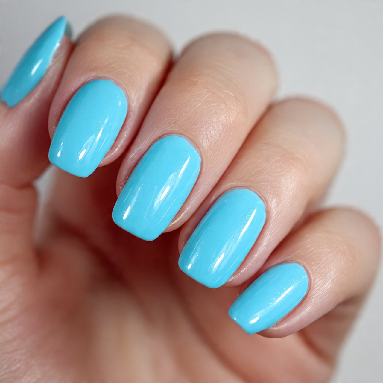 tiffany blue skittle nails