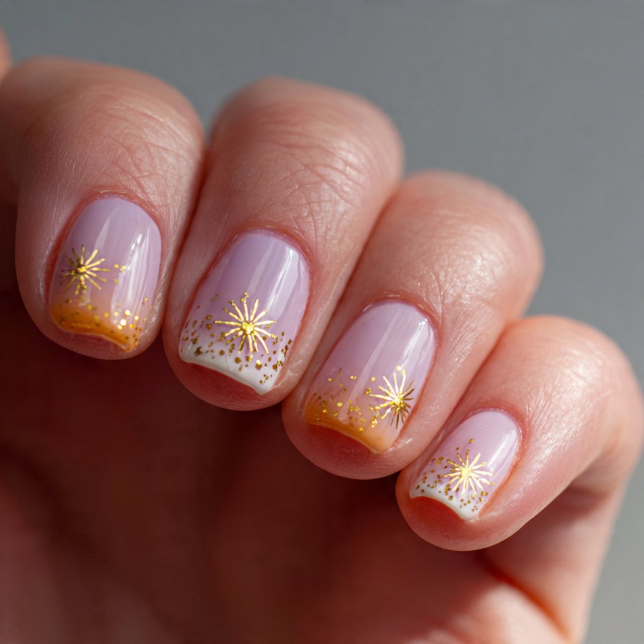 tiny starburst accent nails