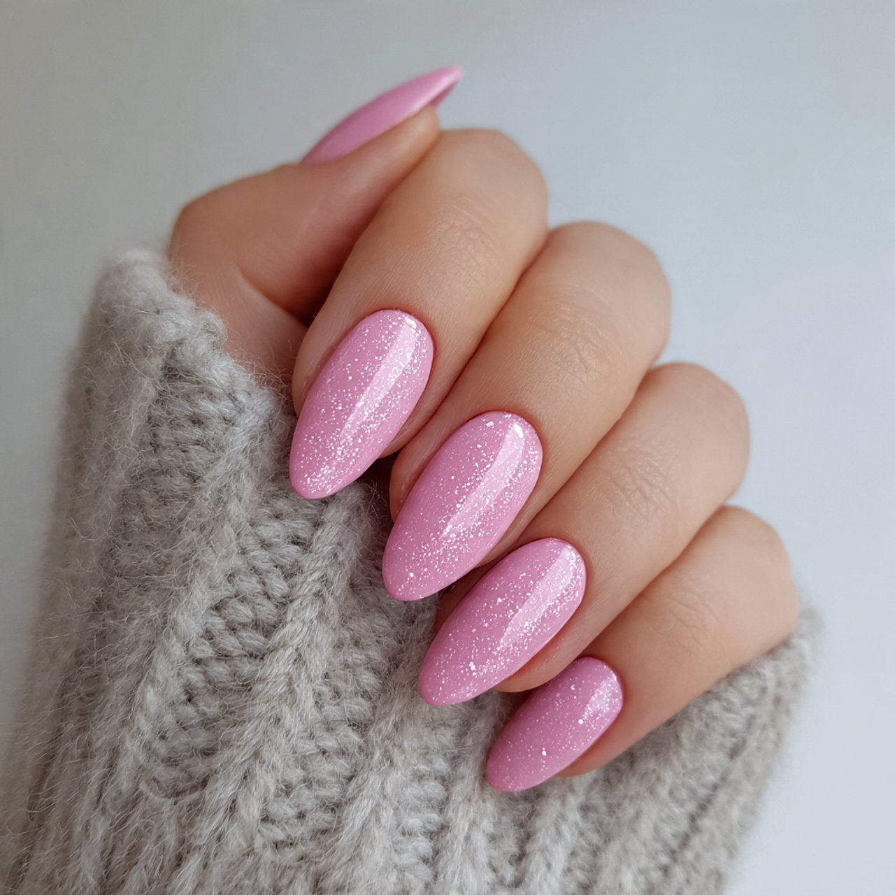 unghie gel rosa milky nails