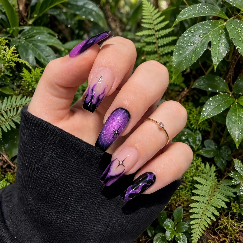 Midnight Amethyst Nails: A Rich, Luxurious Manicure for Modern Statement Style 1 image 3