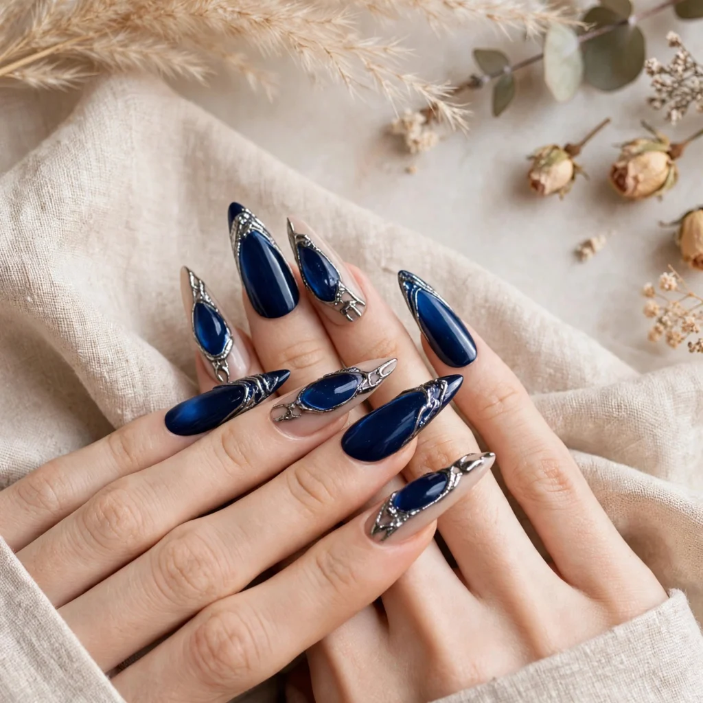 Cat Eye Nails: The Salon-Approved Guide to the Luxury Magnetic Nail Trend 1 luxury nail flatlay 1