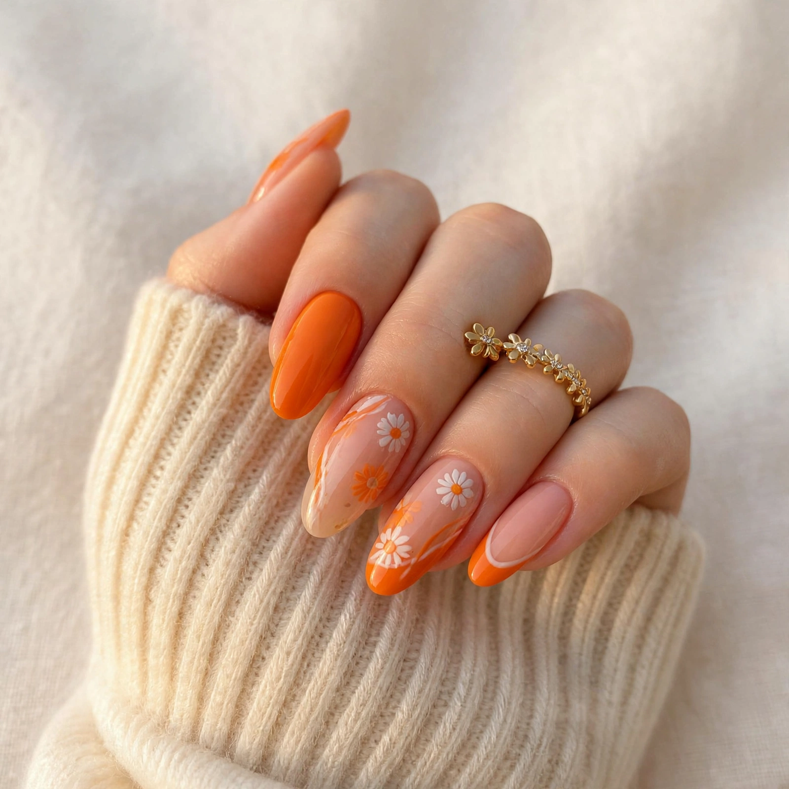 Orange Floral Summer Nails: A Fresh, Wearable Manicure for Warm-Weather Style