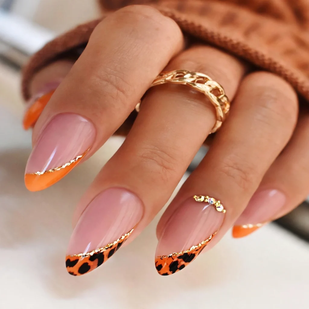 Orange Nails: A Salon-Tested Design for a Bright, Modern Manicure 1 orange leopard nails