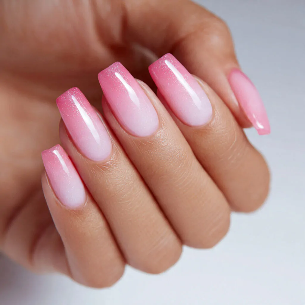 Acrylic Nail Designs: 15 Salon-Approved Looks That Stay Gorgeous Between Fills 9 aura blend acrylics soft glow trend forward natural