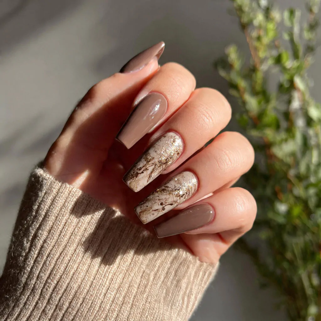 Acrylic Nail Designs: 15 Salon-Approved Looks That Stay Gorgeous Between Fills 6 espresso mocha acrylics rich neutral ultra