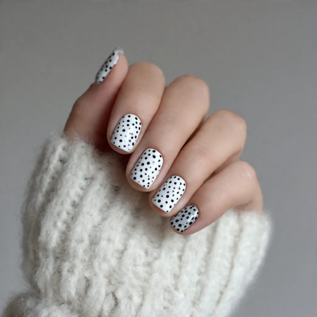 Short Nails: 15 Chic, Salon-Tested Designs That Make Short Length Look Expensive 9 minimal dot cluster clean trendy nails