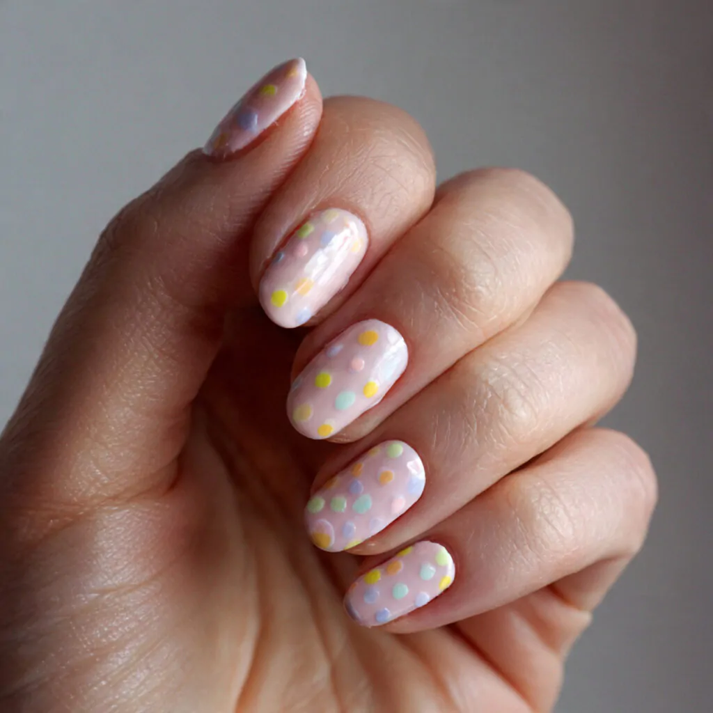 Cute Nails Ideas: 15 Salon-Tested Designs That Look Adorable, Clean, and Easy to Wear 4 pastel dot nails simple playful very wearable