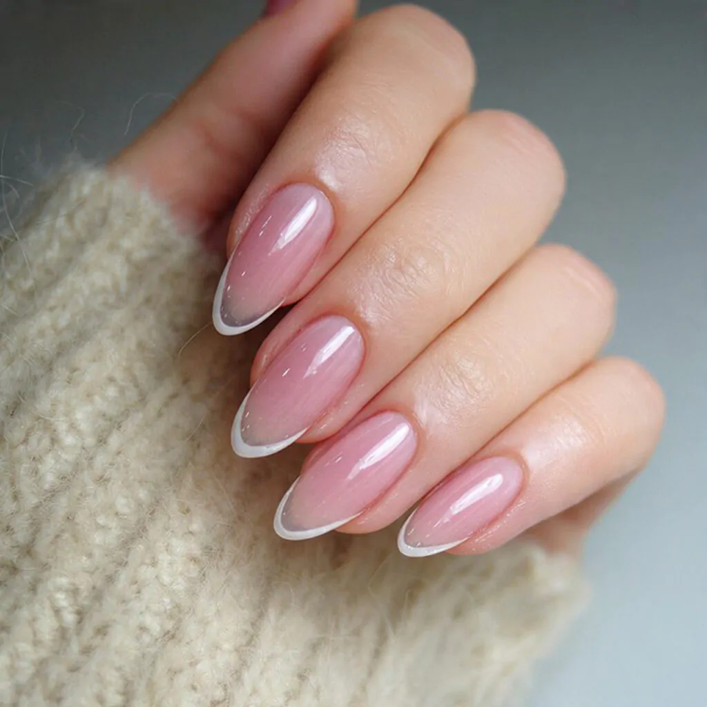 Acrylic Nail Designs: 15 Salon-Approved Looks That Stay Gorgeous Between Fills 8 v french acrylics sharp sleek elongating natural looks