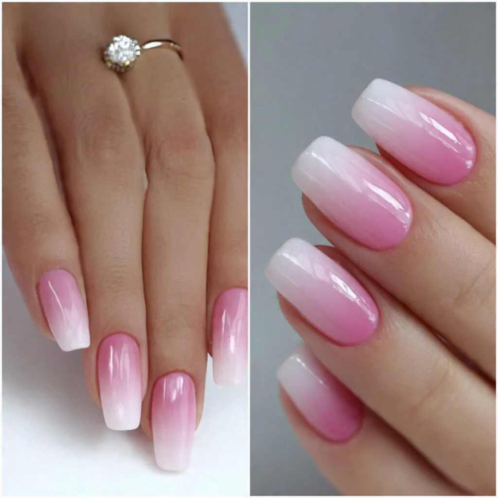 Short Nail Designs Pink: 15 Salon-Tested Looks That Feel Fresh, Flattering, and Easy to Wear 4 baby boomer pink ombr pink to milky fade attractive