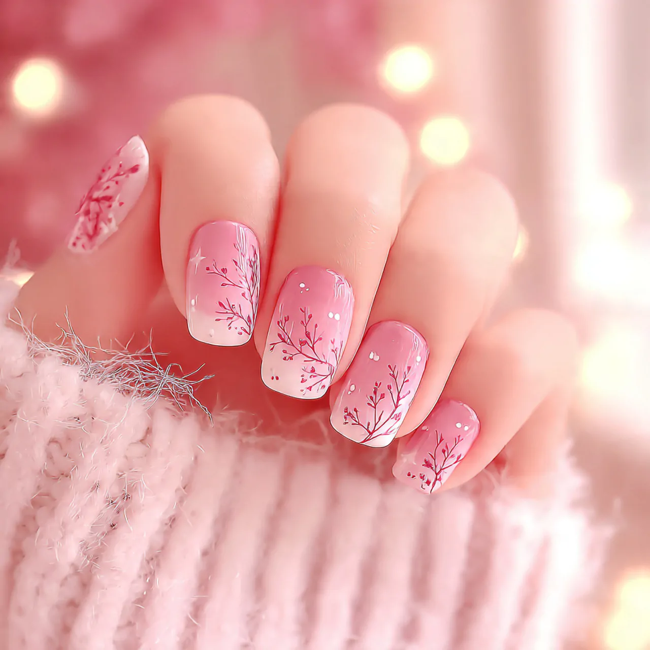cherry red short nails attractive nails