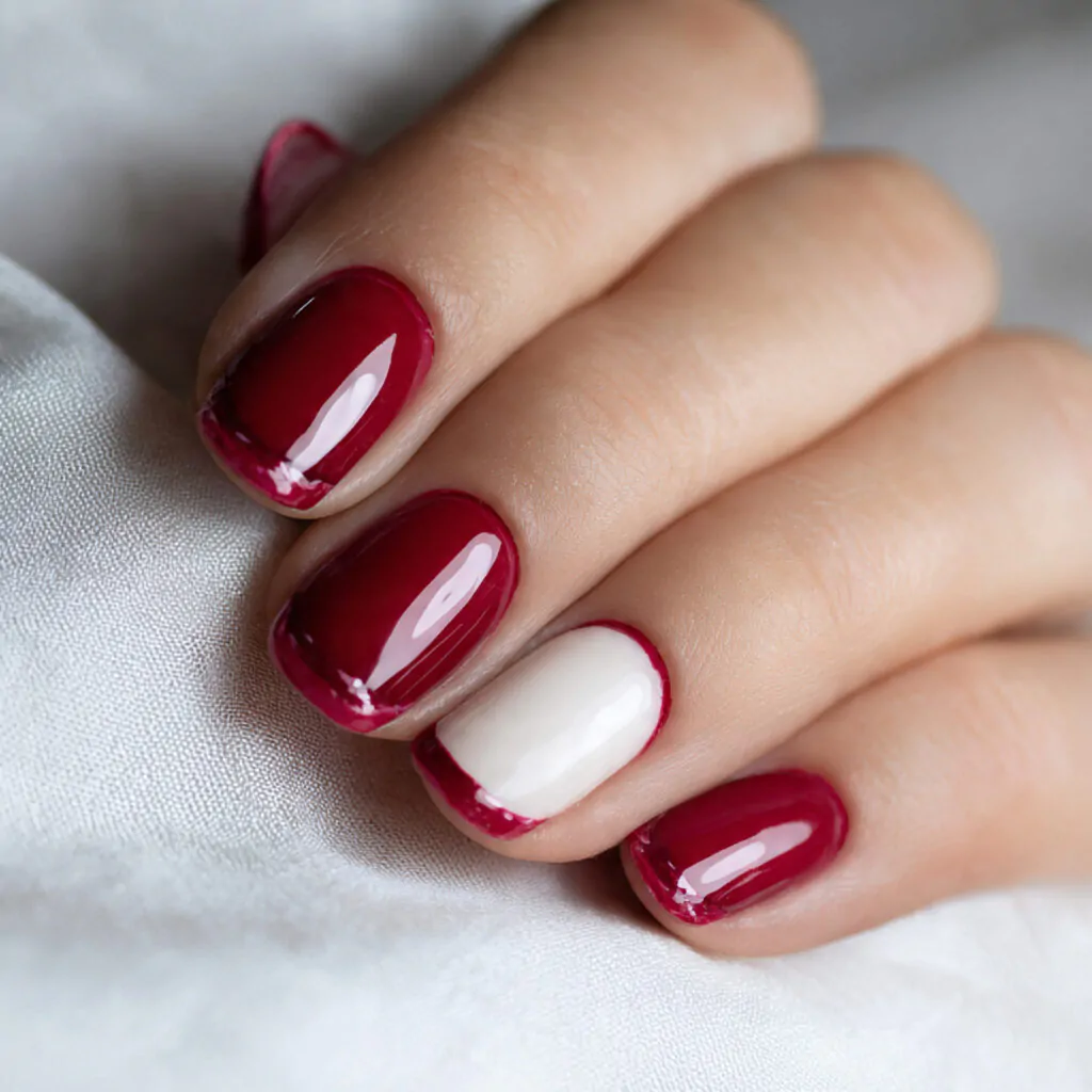 Short Square Nail Designs: 15 Salon-Tested Ideas That Look Expensive, Wear Well, and Suit Real Life 4 classic cherry red cream attractive nails