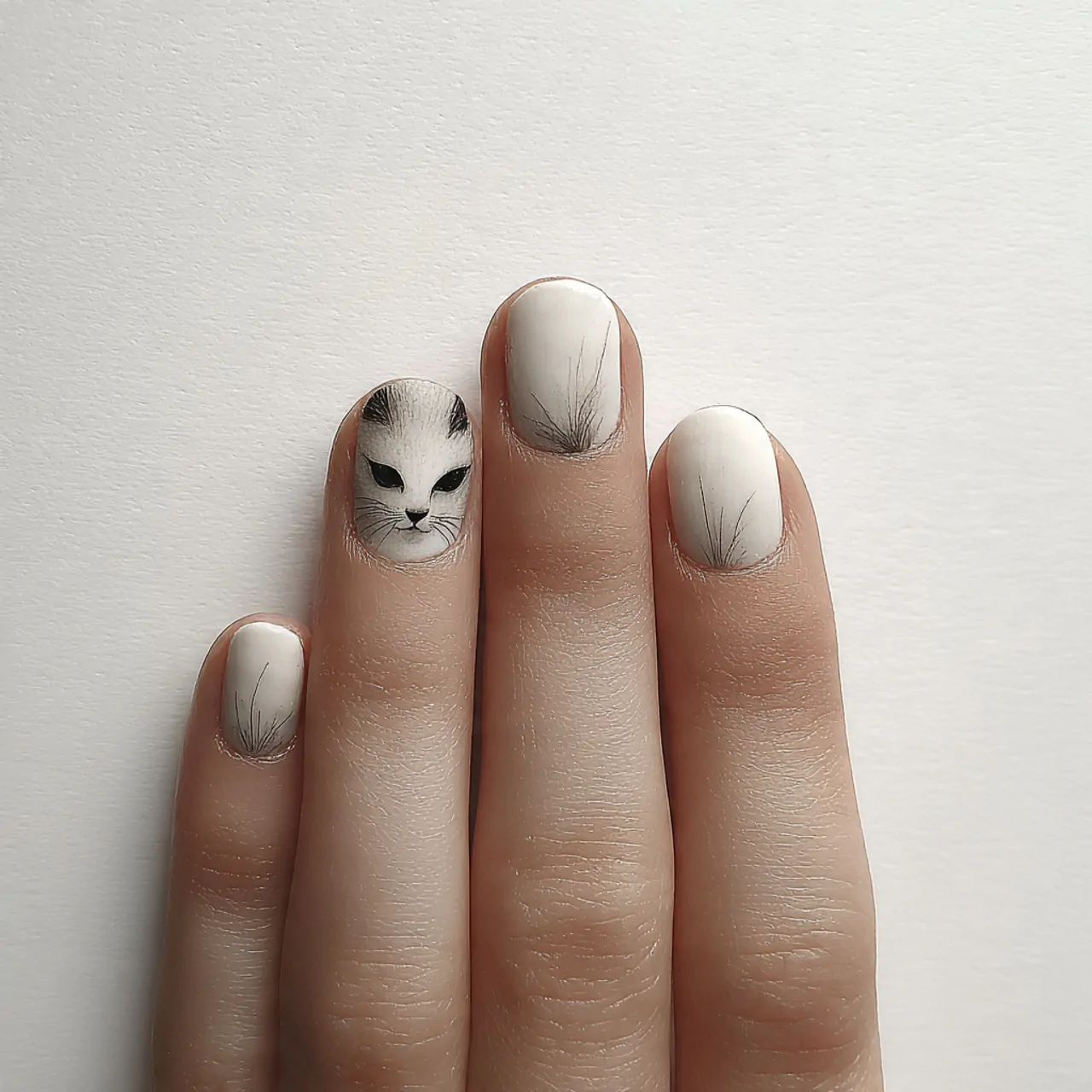 White Cat Eye Nails: A Sleek and Sophisticated Nail Trend 1 classic white cat eye nails