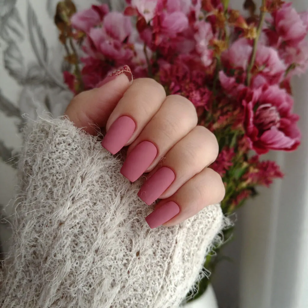 Short Nail Designs Pink: 15 Salon-Tested Looks That Feel Fresh, Flattering, and Easy to Wear 15 dusty rose matte soft and grown up attractive look