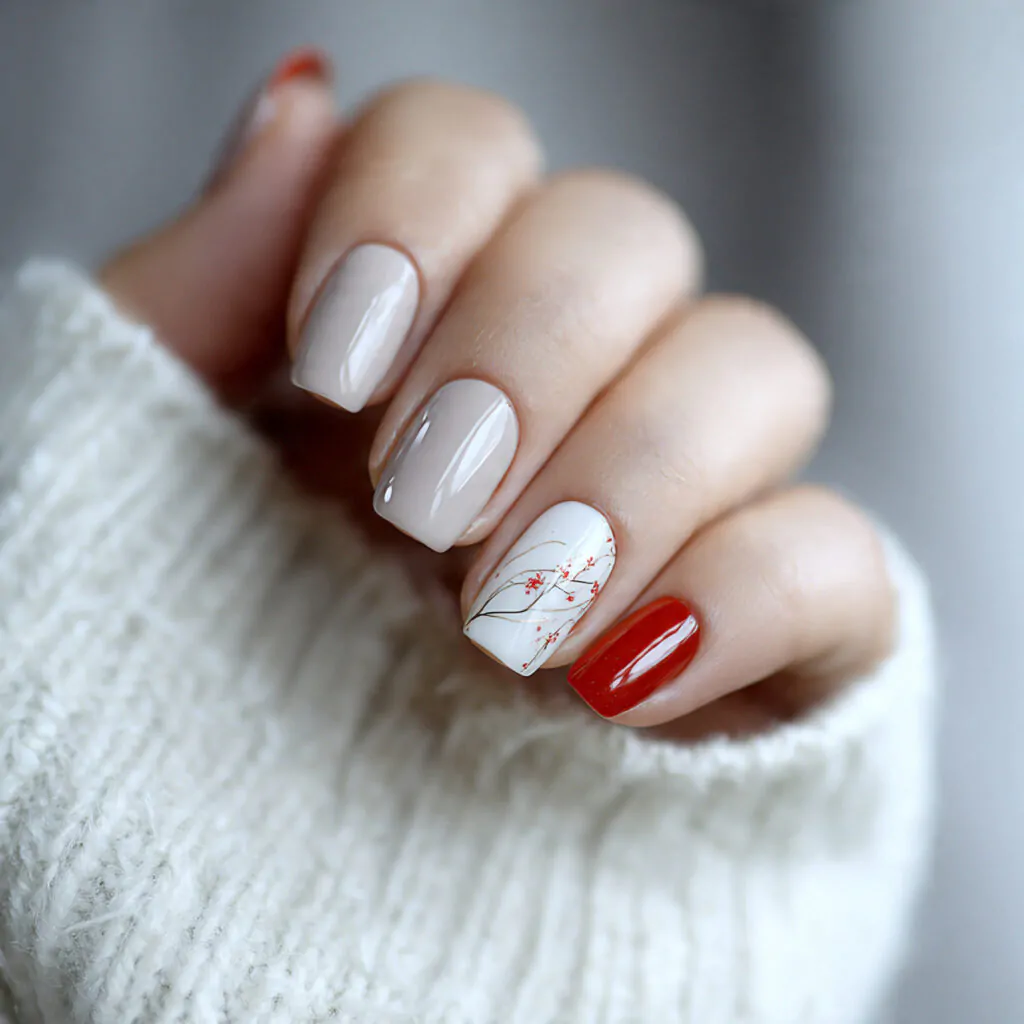 Short Square Nail Designs: 15 Salon-Tested Ideas That Look Expensive, Wear Well, and Suit Real Life 11 fine line minimalist art one or two accent nails a