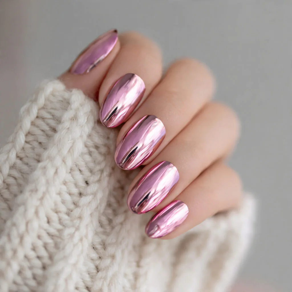 Short Square Nail Designs: 15 Salon-Tested Ideas That Look Expensive, Wear Well, and Suit Real Life 8 glazed chrome pearl soft not mirror attractive nai