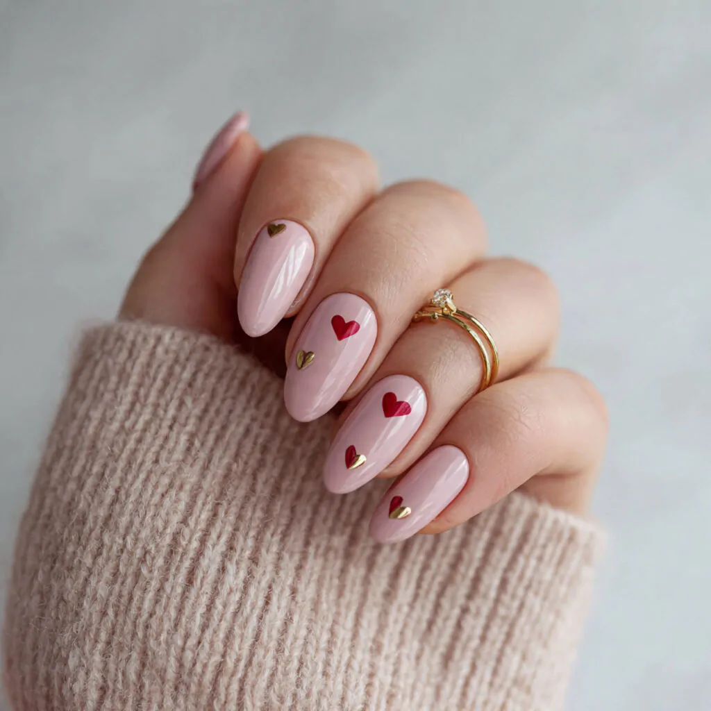 Short Nail Designs Pink: 15 Salon-Tested Looks That Feel Fresh, Flattering, and Easy to Wear 11 minimal heart accents on pink base one or two nail