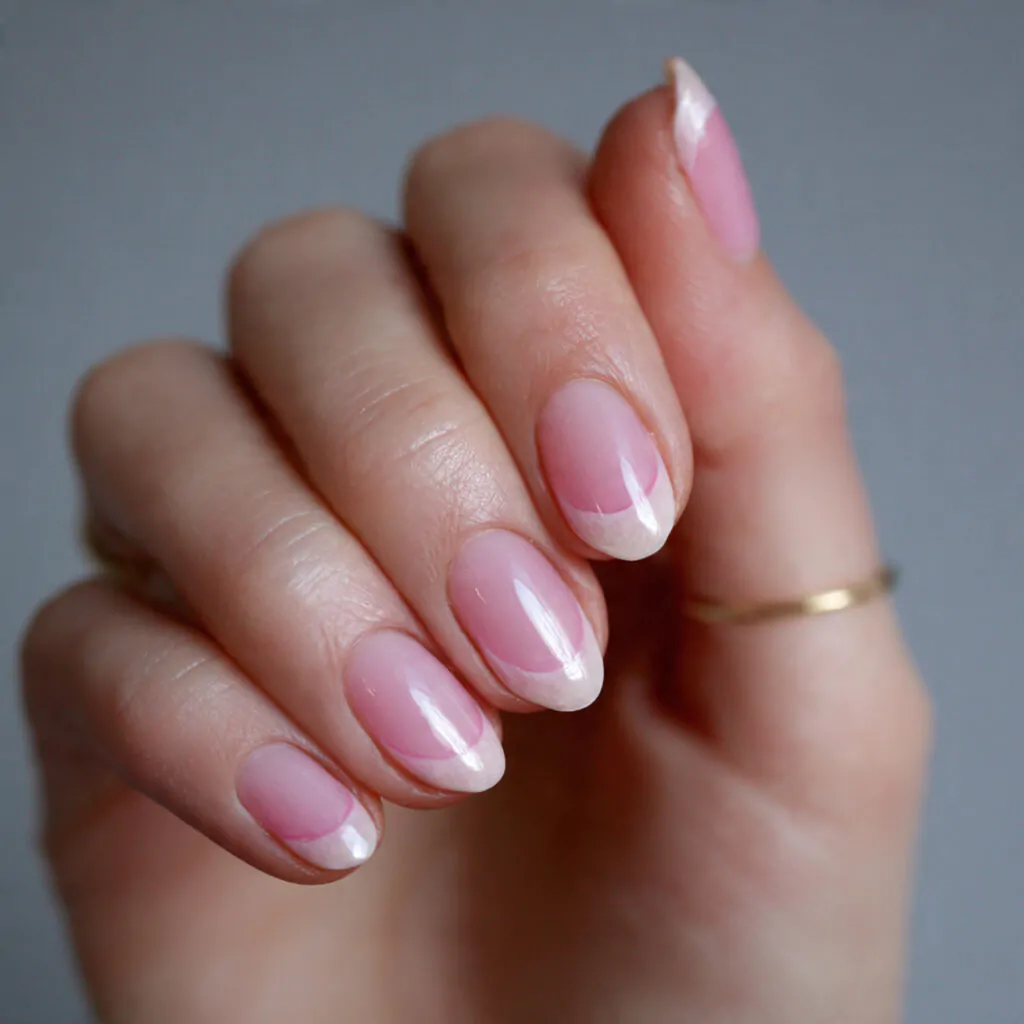 Short Nail Designs Pink: 15 Salon-Tested Looks That Feel Fresh, Flattering, and Easy to Wear 12 pink negative space half moon clean grow out frien