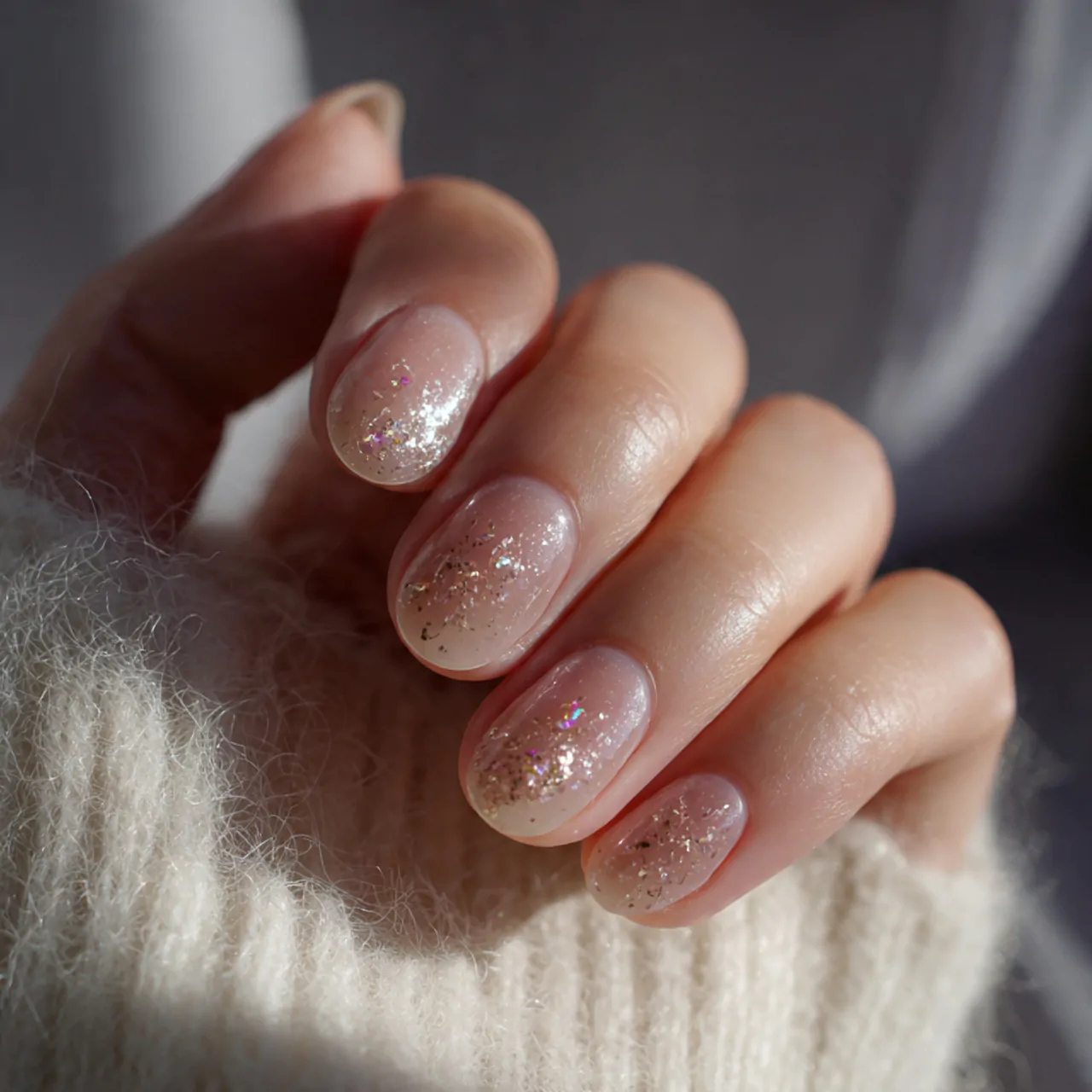 Classy Acrylic Nails: 15 Elegant, Salon-Tested Sets That Look Expensive 15 base tiny crystal accent one point of sparkle natu