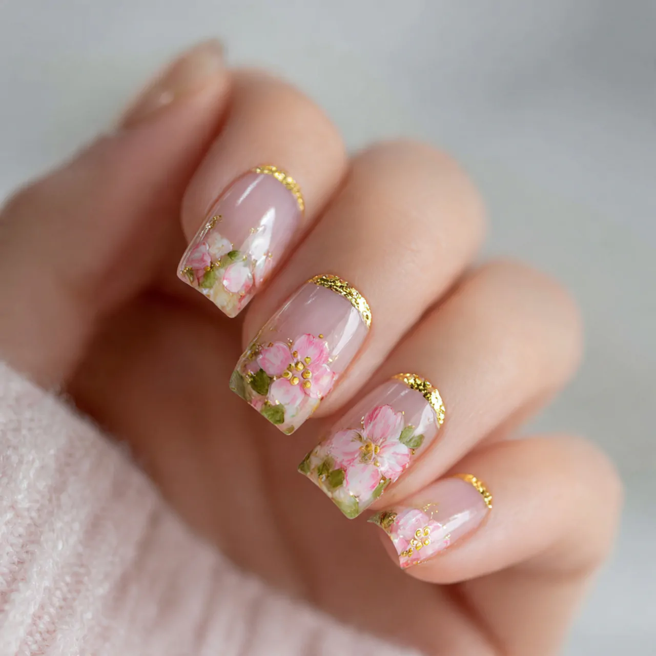 encapsulated spring bloom nails