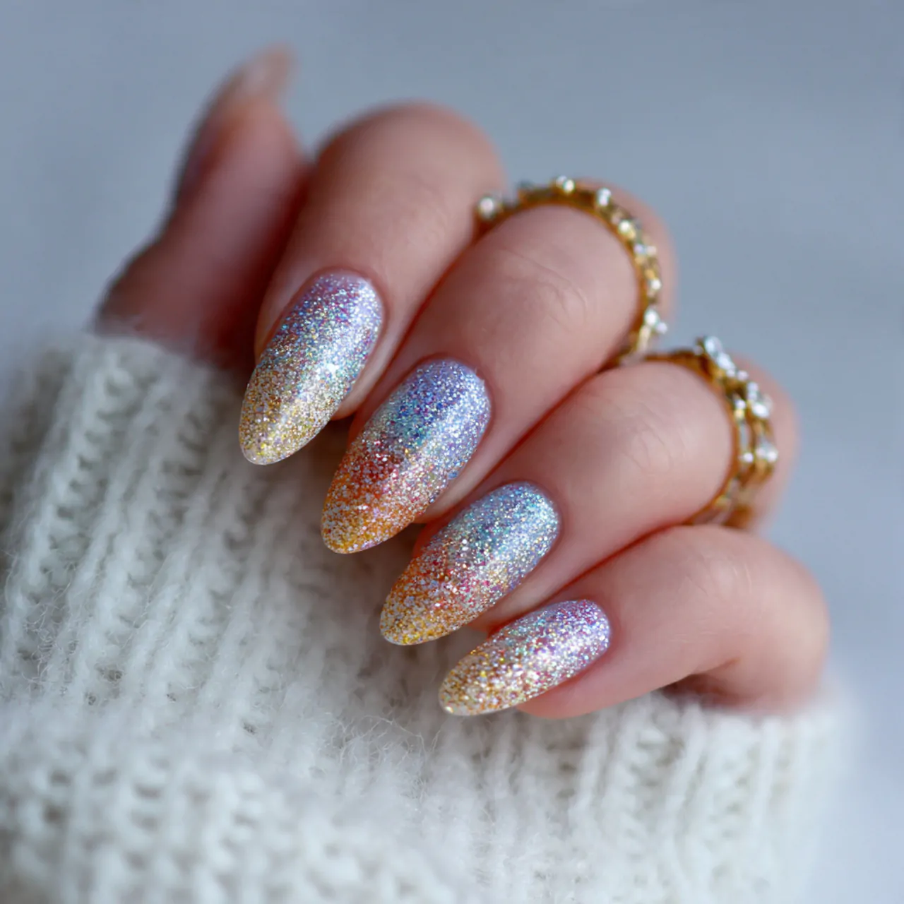 Glitter Nails: 15 Chic, Wearable, and Statement-Making Ideas That Actually Look Polished 10 glitter ombr almond nails tiny nails