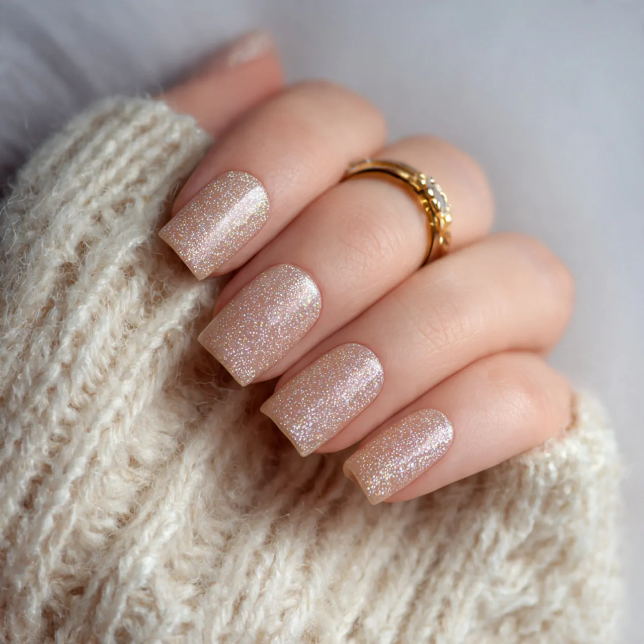 Nails Polish: 15 Chic, Modern Looks That Feel Salon-Worthy 15 micro glitter polish attractive nails