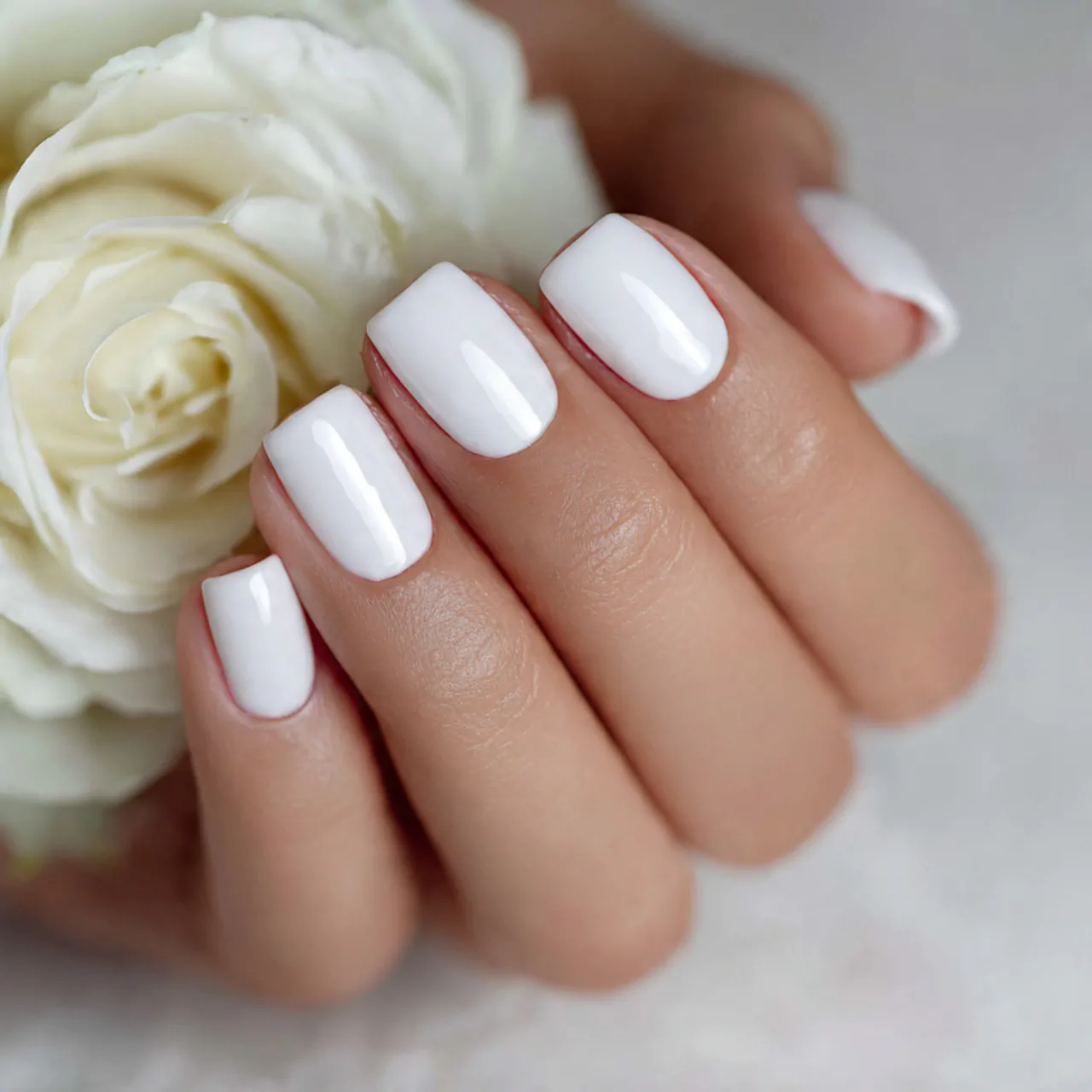 White Nails Ideas: 15 Chic Designs That Always Look Fresh 4 short white nails attractive nails