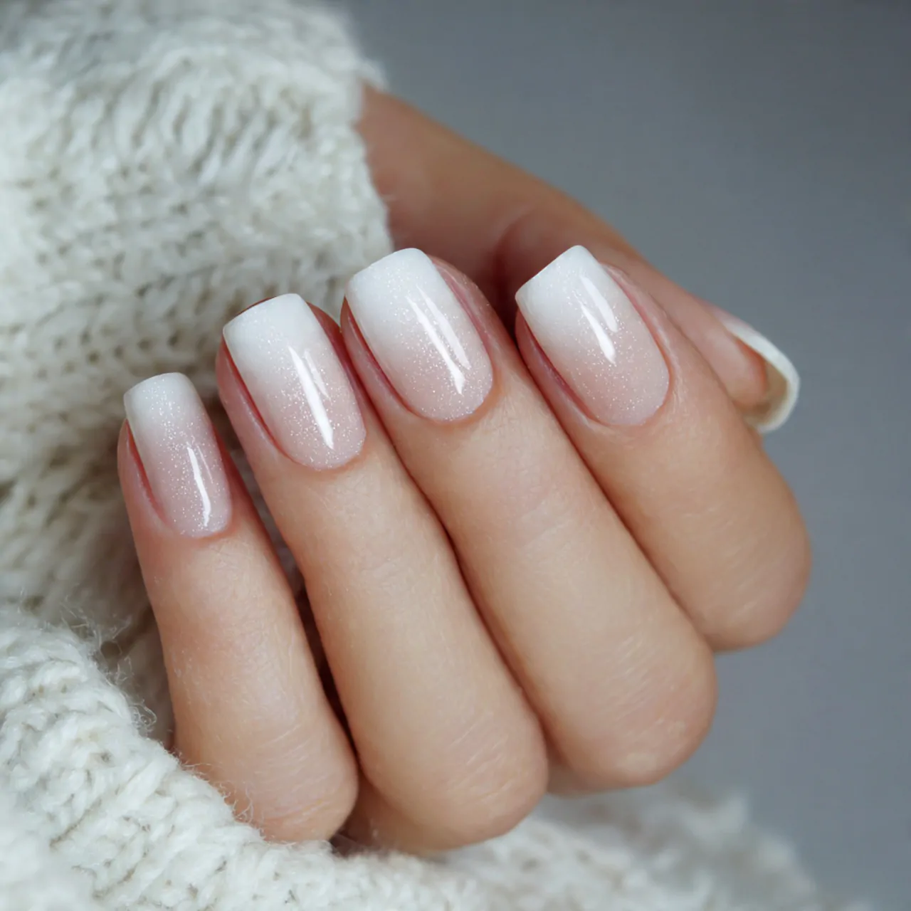 White Nails Ideas: 15 Chic Designs That Always Look Fresh 8 white ombre nails classy nails