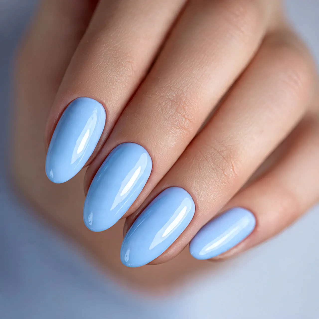Sky Blue Nails: 15 Fresh, Modern Manicure Ideas That Look Polished in Real Life 1 classic glossy sky blue nails