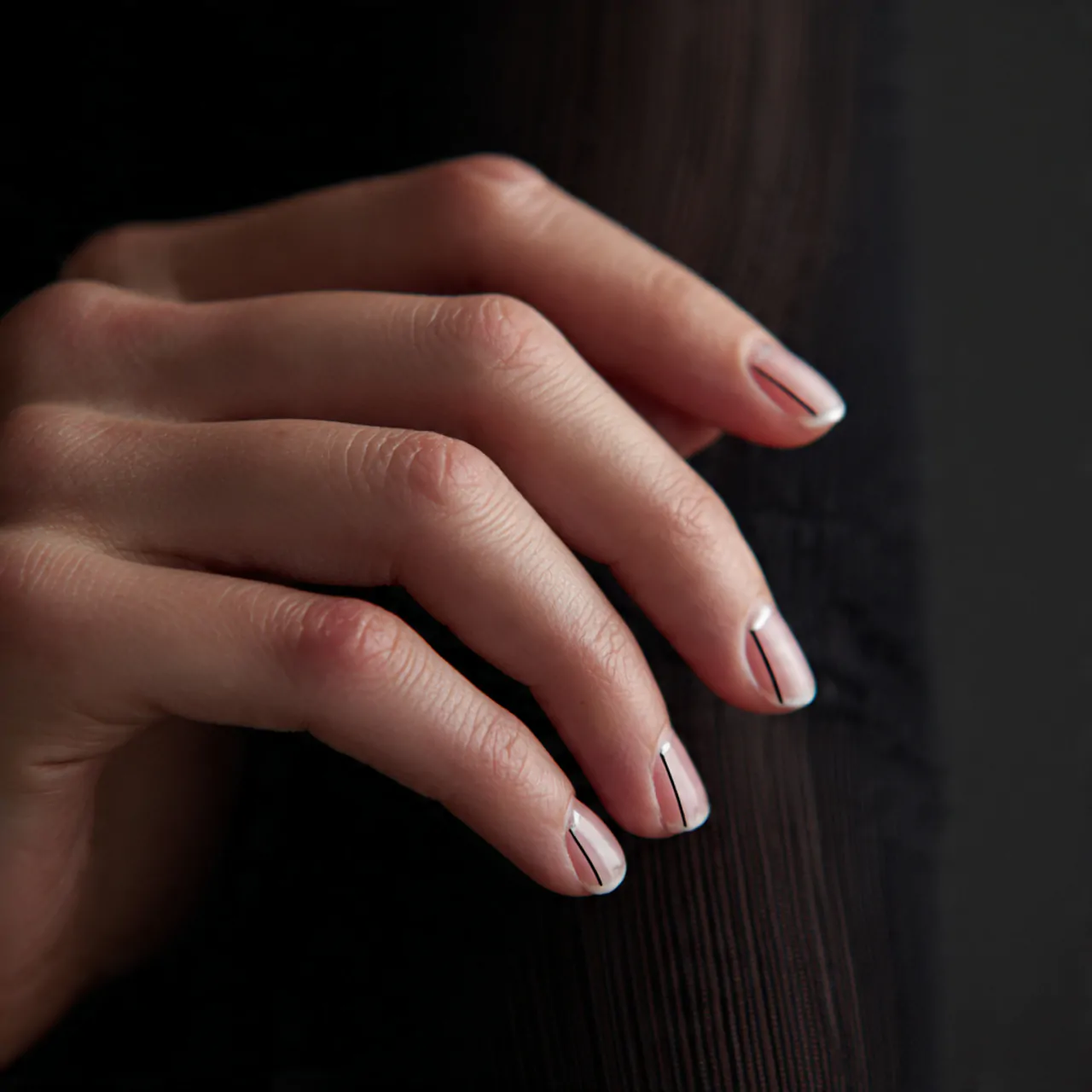 Idee Unghie Gel Semplici: 15 manicure eleganti, facili da portare e sempre curate 13 linea laterale minimal nails