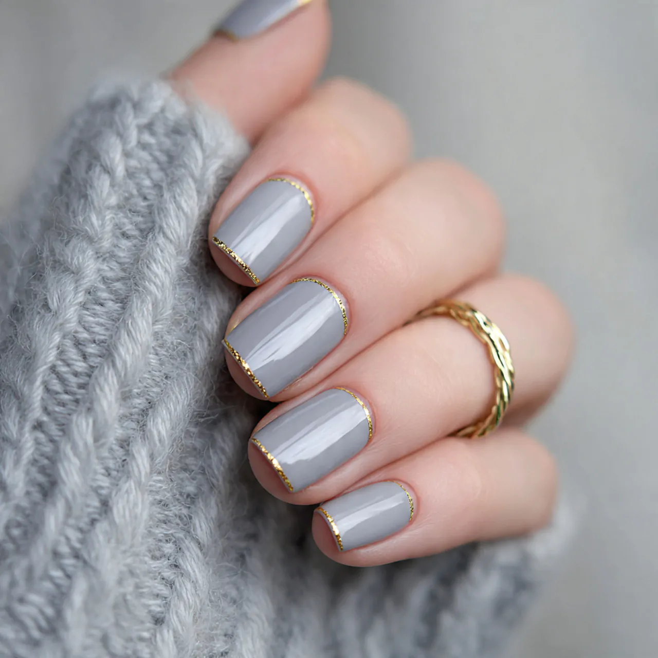 soft gray work nails